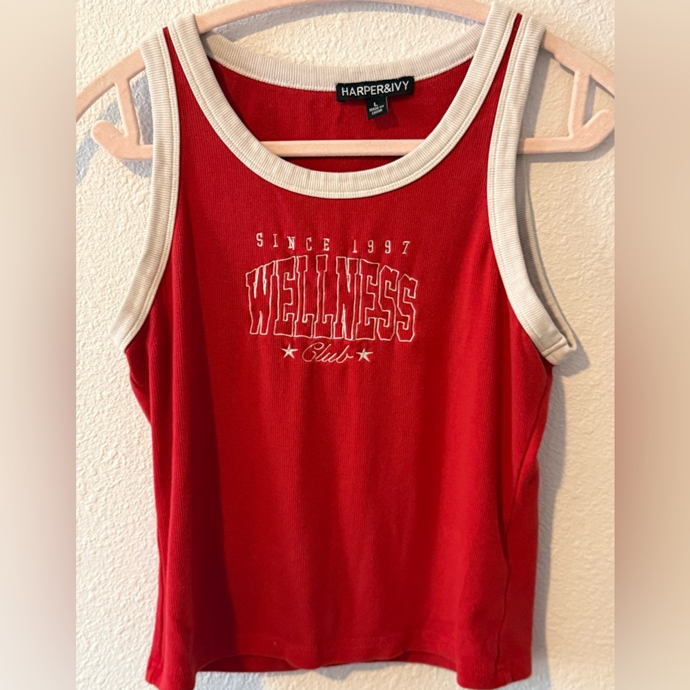 Red Wellness Club Tank Top
